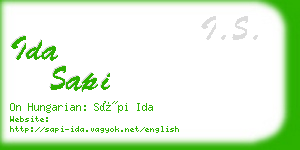 ida sapi business card